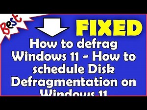 How to defrag Windows 11 - How to schedule Disk Defragmentation on Windows 11