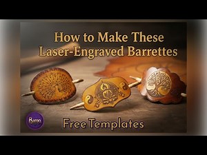 DIY Custom Leather Hair Barrettes! Free Templates!