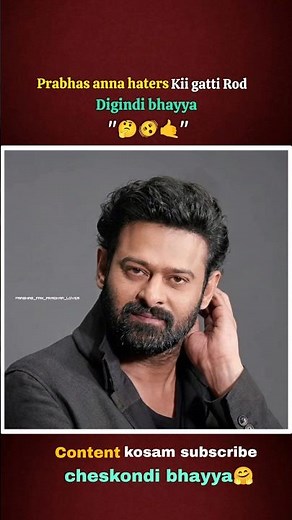 Prabhas anna haters ki gatti Rod digindi 🫨🤙#prabhas #movies #shorts #viralshort #trending