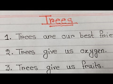 Paragraph writing on trees// English paragraph writing.