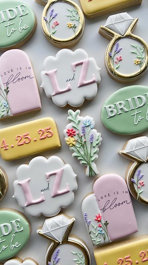 276 reactions · 7 comments | Bridal shower season has begun! Starting off strong with a Love is in Bloom theme 勺 #cookiesofinstagram #sugarcookiesoﬁnstagram #sugarcookies #bridalshowercookies #sweetashcookieswv | SweetAsh Cookies | Facebook