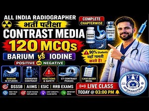 120 MCQs Contrast Media | Barium GI, Iodinated Contrast, Safety | Radiography