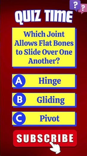 Which Joint Allows Flat Bones to Slide Over One Another? #joint #bones #humanbody