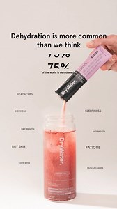 76% of the world is dehydrated and 24% of consumers are using hydration products that they don’t need or work. Don’t be one of them. Try DryWater® and be one of the first to receive our proprietary blend of completely clean hydration powder, all made from 5 real fruits, 6 electrolytes & minerals, and 5 vitamins— all verified by our patent pending IsoCell™ science. | DryWater