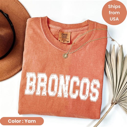 Broncos Mascot Sweatshirt, Vintage Denver Football Shirt, Retro Broncos Team Tee, Denver Gameday Hoodie, School Spirit Broncos Shirt - Etsy