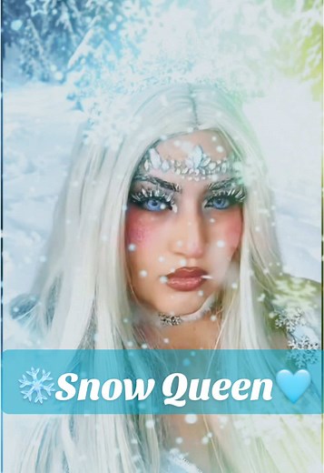 Snow QUEEN Makeup ❄️🩵 #snowqueen #frozen #creadoradecontenido #makeup