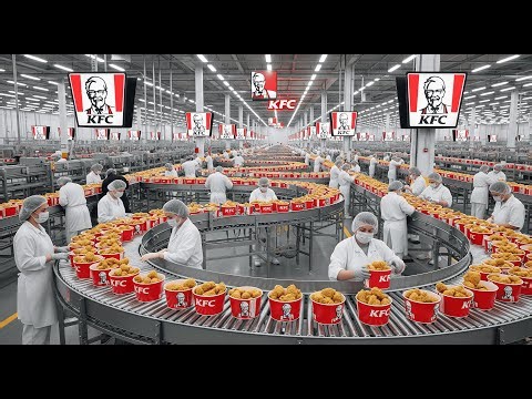 How Millions of KFC-Style Chicken Pieces Are Made | MEGA Food Engineering