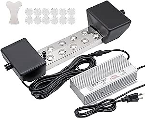 Ultrasonic Mist Maker Fogger Mushroom Fogger with Float 6 Head/8 Head/ 10 Head Mister Foggers Reptile Water Mister Pond Fogger Humidifier Supplies for Garden Greenhouse (10 Heads)