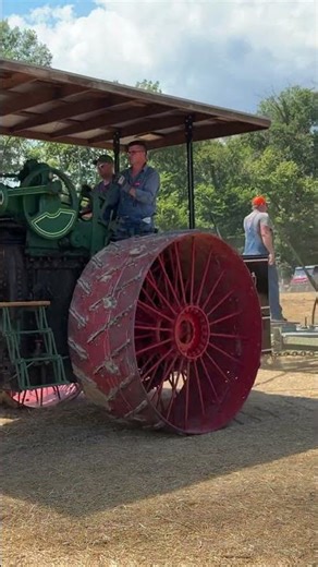 Case 110 steam traction engine tractor plowing 👍 Pinckneyville Illinois tractor show #shorts