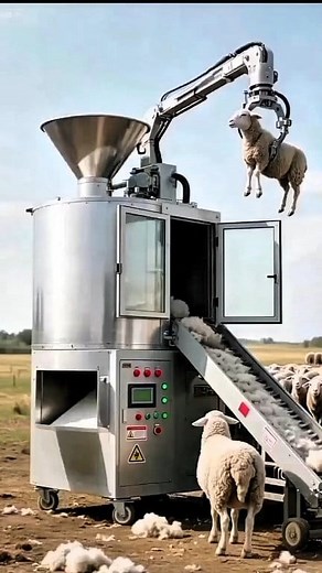 The High-Tech Machine Shaved It All — Even the Sheep Got Scared! 🐑 | #airobot #sheepmachine #woolfactory | Whispers of Calm