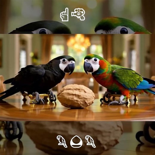 Finger Gun Knockout! Hand Takes Down Two Parrots, Plot Twist Involves a Walnut & a Sneaky Parrot! 🦜🤪