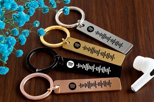 Custom Music Code Keyring, Personalised Spotify Keychain, Scannable Spotify Music Keychain, Song Code for Valentine's, Anniversary - Etsy