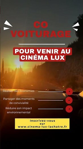 Venez au Cinéma Lux en Co-voiturage