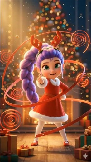 👉 “Ribbon Spiral Magic 🎀 | My Daughter Parodies Rumi from Kpop Demon Hunters — Christmas Geometry!”