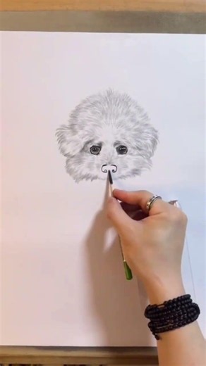 Cute Puppy Pencil Drawing | Realistic Dog Sketch Tutorial#viralvideo #viral #art