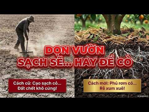 Đất chai cứng / Đất mát mẻ! Lợi ích của việc để cỏ dại, giúp đất xốp như bọt biển!