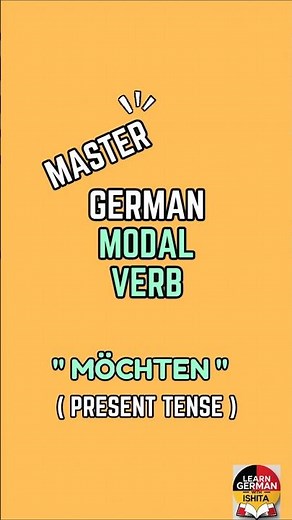 📖Learn German Modal Verb “möchten” – A1 Made Simple