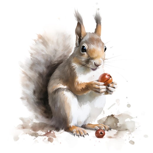 4X Squirrel Sticker Set Watercolor Car Stickers Forest Animals Autumn Decoration Vinyl Waterproof Laptop Nature - Etsy