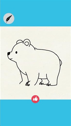How to Draw a Minimalist Bear Easy simple and stylized Illustration Guide #lidoartworks