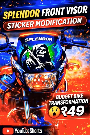 “🔥 Splendor Sticker Modification – Budget Bike Transformation!” #viralshorts #splendor