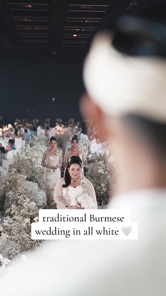 Traditional Burmese Wedding in All White | Beautiful Love Story