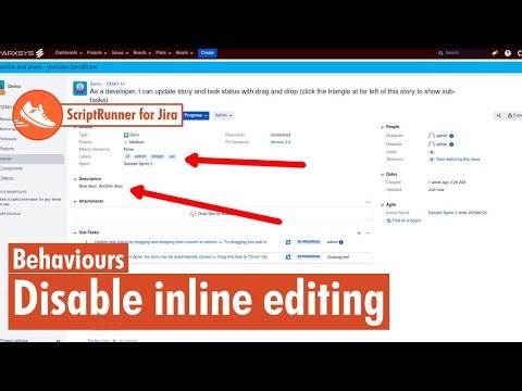 Scriptrunner for Jira - Behaviour disable inline editing is super simple