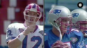 713K views · 305 reactions | Pro Football Hall of Fame QB Jim Kelly on one side. 1993 No. 1 overall pick Drew Bledsoe on the other. Both combined for 708 yards and SEVEN touchdowns! The New England Patriots take on the Buffalo Bills Monday (8:15pm ET) on ESPN #MNF #NEvsBUF | NFL Throwback | Facebook