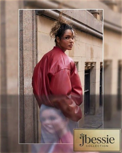 Faux Leather Oversized Bomber Jacket