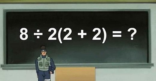 What does 8 ÷ 2(2 + 2) equal to? This math equation has divided the internet