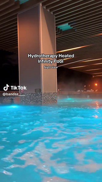 Quiet Evening at a Heated Infinity Pool