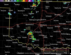 2.4K views · 30 reactions | 5:00 PM Update: Scattered thunderstorms will continue to move east and northeast over the next one to two hours. Storms will move into central Oklahoma between 5:45 and 8 PM. Largest concern is hail to the size of half dollars and gusty winds. | US National Weather Service Norman Oklahoma | Facebook