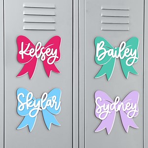Personalized Name Magnet: Coquette Bow, Acrylic Locker Magnet - Etsy