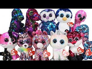 TY Flippables Sequin Beanie Boos Haul Unboxing Toy Review TY Beanie Boo Plush