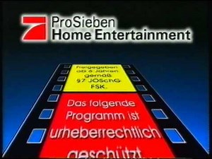 ProSieben Home Entertainment (1995) VHS Germany Logo/Warning
