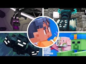 Minecraft x NERF World DLC - All Bosses/All Boss Fights [FREE DLC]
