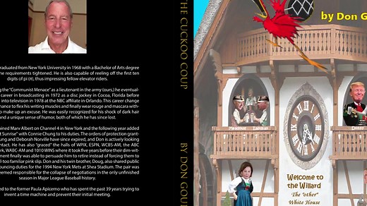 Remember when a Johnny Carson monologue was bombing and how he would start tap dancing? Trump should do that because the entirety of his 2nd term thus far has been both an esthetic stinker and a bomb in a literal sense (Iran, Gaza, Yemen, Somalia, Syria, Iraq and tiny boats in international waters). It’s been a disaster, even for the imbeciles who voted for him and haven’t figured it out yet. I can't pass up a chance to promote my award winning book, "The Cuckoo Coup." (The award it won was the 