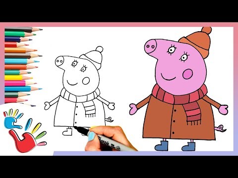 How to Draw Mummy Pig from Peppa Pig | Easy Step-by-Step Tutorial for Kids