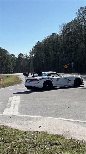 Dodge viper SRT turns left