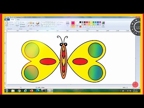 How to Draw A Butterfly Drawing in MS Paint | COMPUTER WORLD CLASSROOM | MS Paint Tutorial