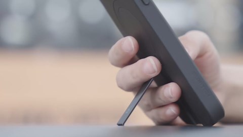 SURITCH for iPhone 13 Pro Max/12 Pro Max Case with Magnetic Camera Slide Cover and Adjustable Kickstand, Compatible with MagSafe, Shockproof Bumper Case Slim Protective Cover 6.7 Inch, Blue