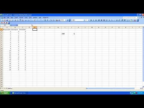 Content Validity Ratio (CVR) Excel