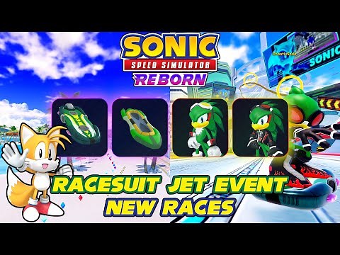 Unlocking Racesuit Jet in Sonic Speed Simulator + Emerald Coast & Metal City Races! (Event Guide)