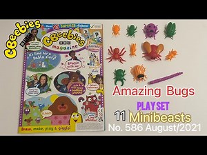CBeebies magazine including amazing bugs play set with 11 minibeasts!! 🪲🪰🪳🐞🪱\nNo.586 August/2021