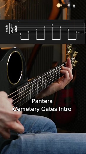 Pantera - Cemetery Gates Intro tutorial 🎸 - check out my online guitar courses, link in my bio! #guitar #guitarlesson #guitartabs #learntoplayguitar #srguitar #pantera