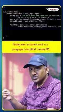 How do you find the most repeated word in a paragraph using the Java Stream API? | Ashok IT#java