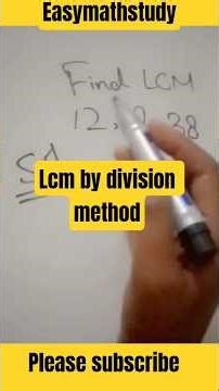 LCM by division method #maths #mathstricks #shortvideo