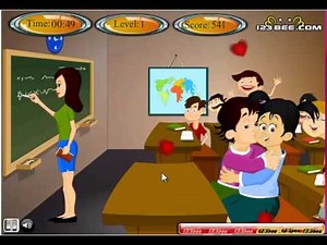 This School Kid Kissing the Girl and Won't Let The Teacher Knew