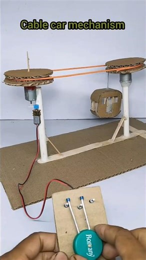 Cable car mechanism #project #science #experimnent