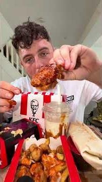 Trying KFC’s New Sticky Menu! #KFC, #KFCUK, #StickyMenu, #NewMenu, #FriedChicken, #FoodTok, #Foodie,