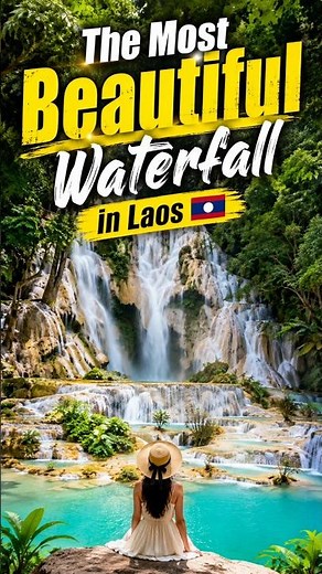 Laos Hidden Paradise 🇱🇦 | Kuang Si Waterfall Luang Prabang | Must Visit Before 8 AM। Travixora